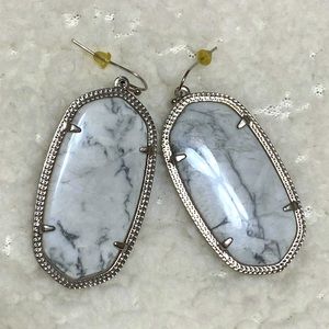 Kendra Scott Marble/Silver Danielle Earrings